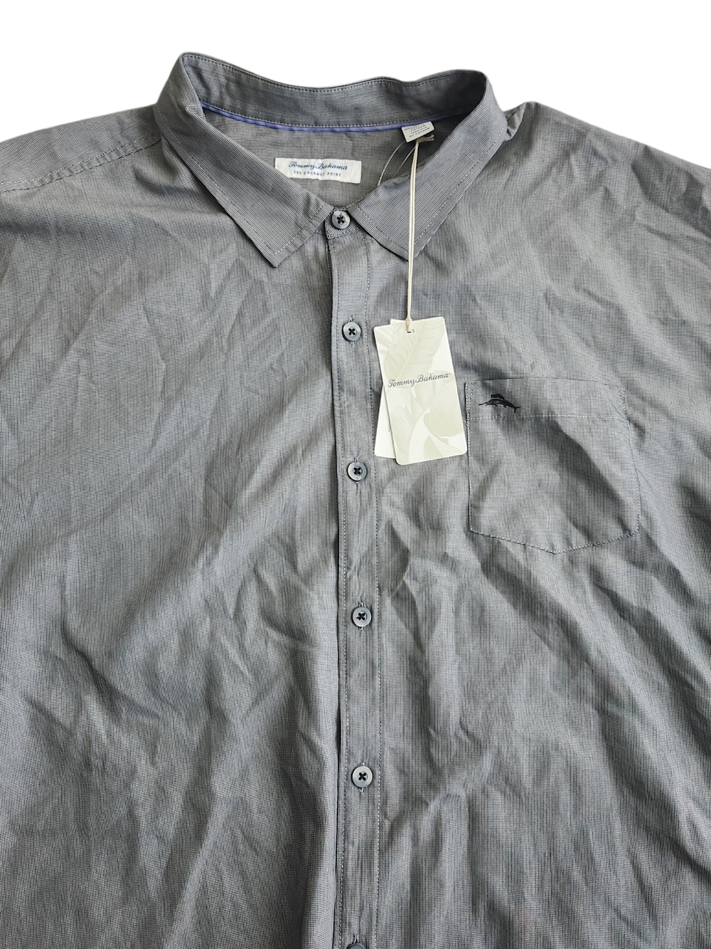 NWT Tommy Bahama The Coconut Point IslandZone Shirt Men's 4XLB Gray Gingham Golf